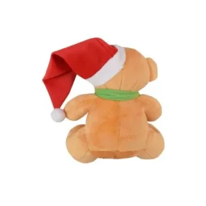 ToysTender Christmas Santa Teddy Bear With Cap Muffler Xmas Soft Toy 7 Inch Brown
