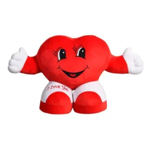 ToysTender Cute Eyes Standing Heart Plush Toy Valentine Gift 12 Inch Red