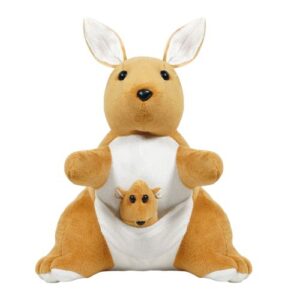 ToysTender Kangaroo Stuffed Soft Plush Kids Animal Toy 12 Inch Brown